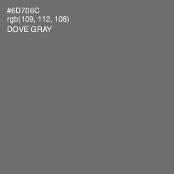 #6D706C - Dove Gray Color Image
